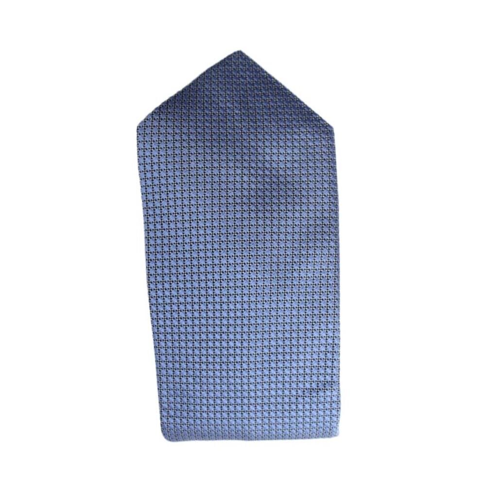 Tom James Mens Silk Abstract Print Neck Tie Blue